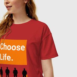 Футболка оверсайз женская Choose Life, цвет: красный — фото 2