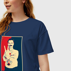 Футболка оверсайз женская Begbie, цвет: тёмно-синий — фото 2