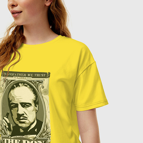Женская футболка оверсайз The DON / Желтый – фото 3