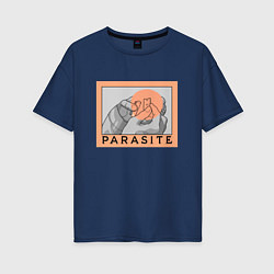 Женская футболка оверсайз Parasite