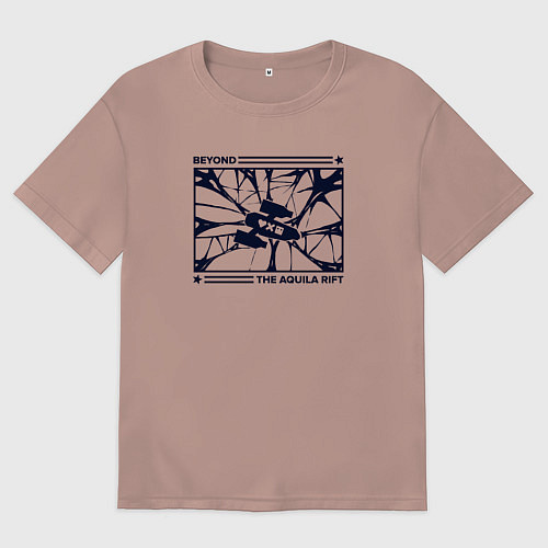 Женская футболка оверсайз Любовь смерть и роботы За Разломом Орла / Пыльно-розовый – фото 1