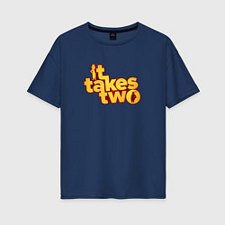 Женская футболка оверсайз It Takes Two Logo