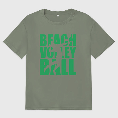 Женская футболка оверсайз Beach Volleyball / Авокадо – фото 1