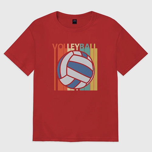 Женская футболка оверсайз True Volleyball / Красный – фото 1