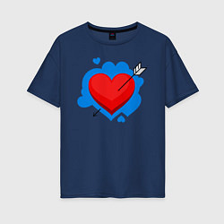 Женская футболка оверсайз Влюбленное сердце