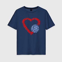 Женская футболка оверсайз Любовь - Волейбол