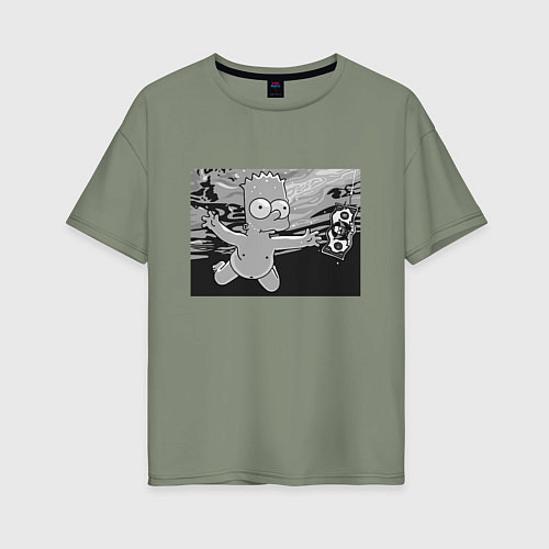 Женская футболка оверсайз Simpsons x Nirvana / Авокадо – фото 1