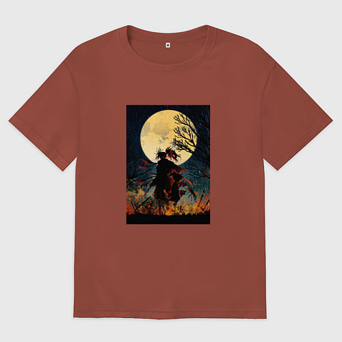 Женская футболка оверсайз Дороро Dororo / Кирпичный – фото 1