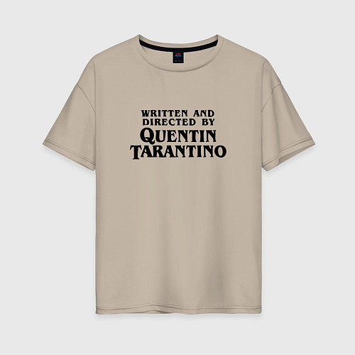 Женская футболка оверсайз Quentin Tarantino / Миндальный – фото 1