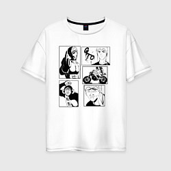 Футболка оверсайз женская GTO KL, цвет: белый