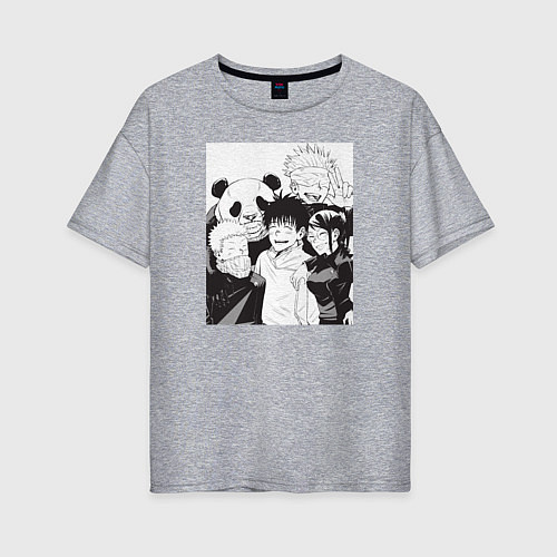Женская футболка оверсайз Jujutsu Kaisen / Меланж – фото 1