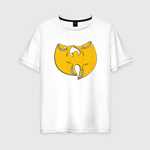 Женская футболка оверсайз Wu-Tang Shark / Белый – фото 1