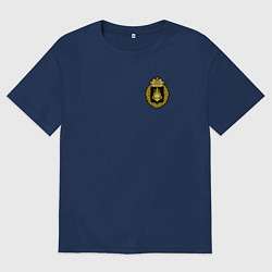 Футболка оверсайз женская Тихоокеанский флот ВМФ России, цвет: тёмно-синий