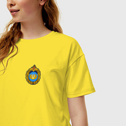 Футболка оверсайз женская Большая эмблема ВДВ, цвет: желтый — фото 2
