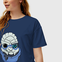 Футболка оверсайз женская Милый Гаррус, цвет: тёмно-синий — фото 2