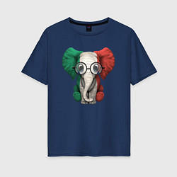 Женская футболка оверсайз Italy Elephant
