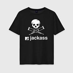 Футболка оверсайз женская Jackass, цвет: черный