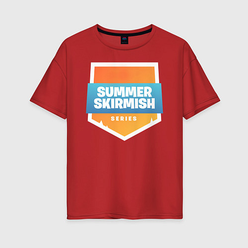 Женская футболка оверсайз Summer Skirmish / Красный – фото 1