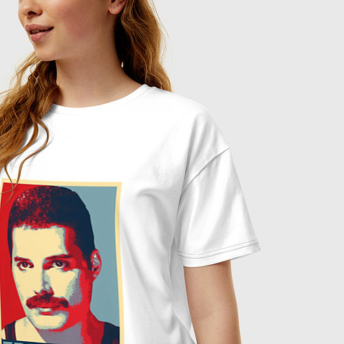 Женская футболка оверсайз Freddie / Белый – фото 3