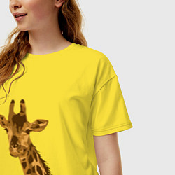 Футболка оверсайз женская Жираф Жора, цвет: желтый — фото 2