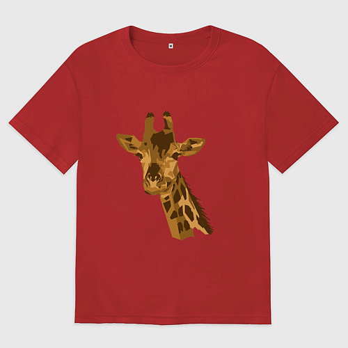 Женская футболка оверсайз Жираф Жора / Красный – фото 1
