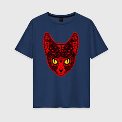 Женская футболка оверсайз Devil Cat