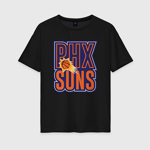 Женская футболка оверсайз PHX Suns / Черный – фото 1