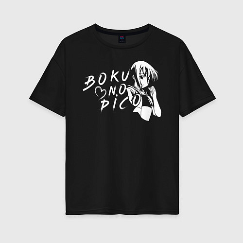 Женская футболка оверсайз Boku no Pico SF / Черный – фото 1