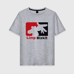 Футболка оверсайз женская Limp Bizkit, цвет: меланж