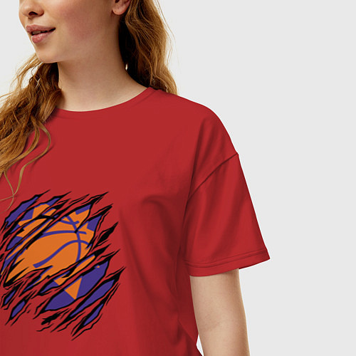Женская футболка оверсайз Phoenix Game / Красный – фото 3