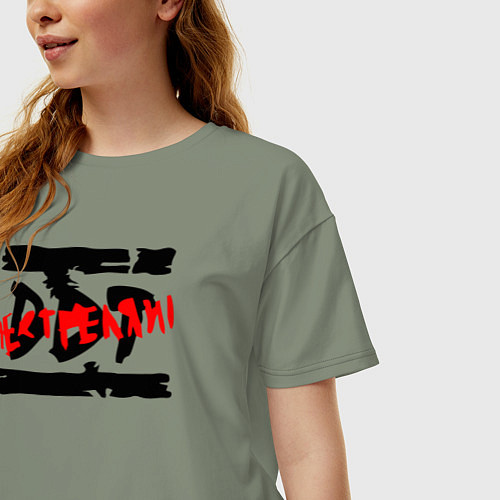 Женская футболка оверсайз DDT НЕ СТРЕЛЯЙ! / Авокадо – фото 3