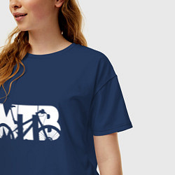 Футболка оверсайз женская МТБ MTB, цвет: тёмно-синий — фото 2