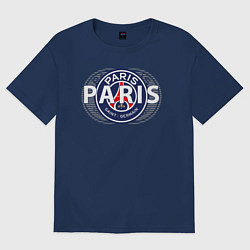Футболка оверсайз женская PSG Core Wordmark Graphic New 202223, цвет: тёмно-синий