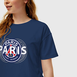 Футболка оверсайз женская PSG Core Wordmark Graphic New 202223, цвет: тёмно-синий — фото 2