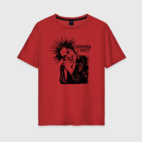 Женская футболка оверсайз Горшок Король и Шут / Красный – фото 1