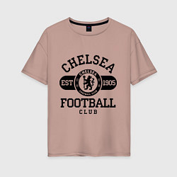 Футболка оверсайз женская Chelsea Football Club, цвет: пыльно-розовый