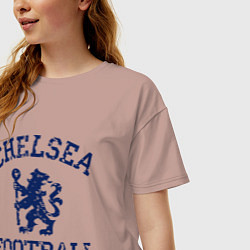 Футболка оверсайз женская Chelsea FC: Lion, цвет: пыльно-розовый — фото 2