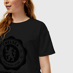 Футболка оверсайз женская Chelsea FC: Emblem, цвет: черный — фото 2