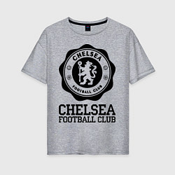 Футболка оверсайз женская Chelsea FC: Emblem, цвет: меланж