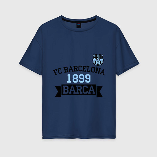 Женская футболка оверсайз Barca 1899 / Тёмно-синий – фото 1