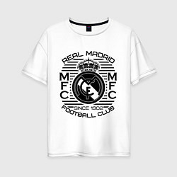 Футболка оверсайз женская Real Madrid MFC, цвет: белый