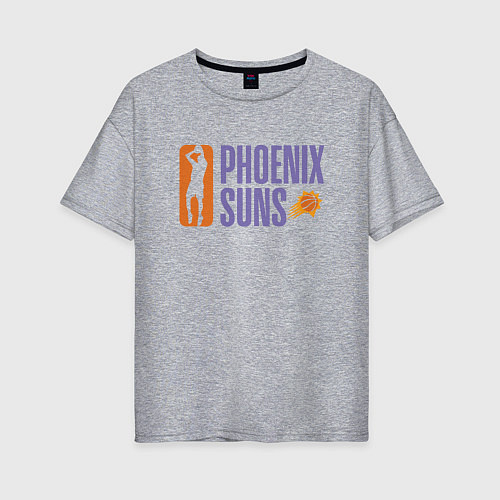 Женская футболка оверсайз NBA - Suns / Меланж – фото 1