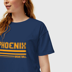 Футболка оверсайз женская Phoenix Basketball, цвет: тёмно-синий — фото 2