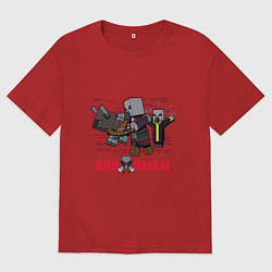 Футболка оверсайз женская Плохое предзнаменование, цвет: красный