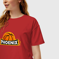 Футболка оверсайз женская Phoenix Basketball, цвет: красный — фото 2