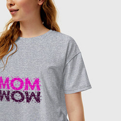 Футболка оверсайз женская MOM, цвет: меланж — фото 2