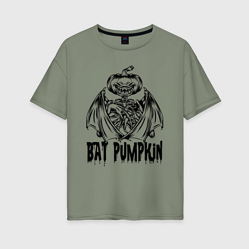 Женская футболка оверсайз Bat pumpkin / Авокадо – фото 1