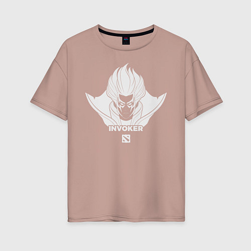 Женская футболка оверсайз Invoker из Доты 2 / Пыльно-розовый – фото 1
