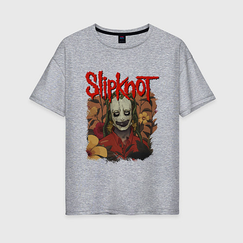 Женская футболка оверсайз SLIPKNOT СЛИПКНОТ Z / Меланж – фото 1