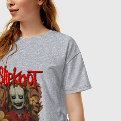 Футболка оверсайз женская SLIPKNOT СЛИПКНОТ Z, цвет: меланж — фото 2